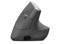 Load image into Gallery viewer, Logitech MX Vertical Wireless Mouse - Ergonomic Design Reduces Muscle Strain, Rechargeable, Graphite - Optical - Cable/Wireless - Bluetooth/Radio