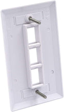 Load image into Gallery viewer, 3 Port Keystone Wall Plate UL Listed (10-Pack)/Single Gang Wall Plates for RJ45 Keystone Jack and Modular Inserts