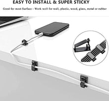 Load image into Gallery viewer, Cord Management Organizer Kit 4 Cable Sleeve Split with 41Self Adhesive Clips Holder, 10pcs and 2 Roll Self tie 100 Fastening Ties