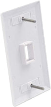 Load image into Gallery viewer, 1 Port Keystone Wall Plate UL Listed (10 Pack), Single Gang Wall Plates for RJ45 Keystone Jack and Modular Inserts
