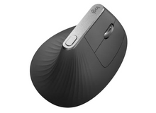 Load image into Gallery viewer, Logitech MX Vertical Wireless Mouse - Ergonomic Design Reduces Muscle Strain, Rechargeable, Graphite - Optical - Cable/Wireless - Bluetooth/Radio