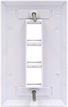 Load image into Gallery viewer, 3 Port Keystone Wall Plate UL Listed (10-Pack)/Single Gang Wall Plates for RJ45 Keystone Jack and Modular Inserts