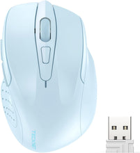 Load image into Gallery viewer, Wireless Mouse, 2.4G Ergonomic Optical Mouse/ Lightblue
