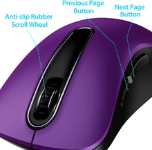 Load image into Gallery viewer, 2.4G Portable Wireless Mouse/Purple