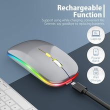 Load image into Gallery viewer, LED Wireless Mouse/Grey