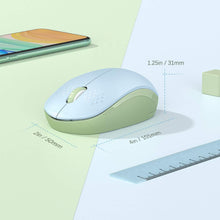 Load image into Gallery viewer, Wireless Mouse/ Light Blue&Olive Green