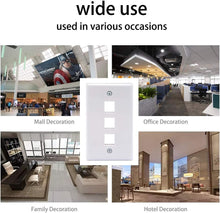 Load image into Gallery viewer, 3 Port Keystone Wall Plate UL Listed (10-Pack)/Single Gang Wall Plates for RJ45 Keystone Jack and Modular Inserts