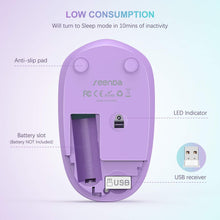 Load image into Gallery viewer, Wireless Mouse/ Mint Green&Purple