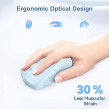 Load image into Gallery viewer, Wireless Mouse, 2.4G Ergonomic Optical Mouse/ Lightblue