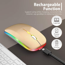 Load image into Gallery viewer, LED Wireless Mouse/Gold