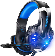 Load image into Gallery viewer, Blue/Stereo Gaming Headset for PS4 PC Xbox One PS5 Controller, Noise Cancelling Over Ear Headphones with Mic