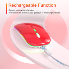 Load image into Gallery viewer, LED Wireless Mouse/Red