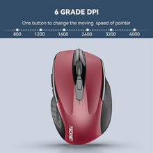 Load image into Gallery viewer, Wireless Mouse, 2.4G Ergonomic Optical Mouse/Red