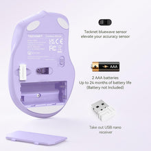 Load image into Gallery viewer, Wireless Mouse, 2.4G Ergonomic Optical Mouse/Gradient Lavender