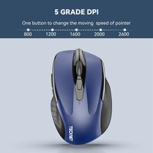 Load image into Gallery viewer, Wireless Mouse, 2.4G Ergonomic Optical Mouse/Blue