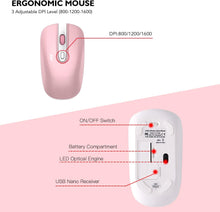 Load image into Gallery viewer, RoseGold/Wireless Keyboard and Mouse Combo