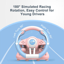Load image into Gallery viewer, PC Racing Wheel/V3II 180 Degree Universal Usb Car Sim Race Steering Wheel/ Pink