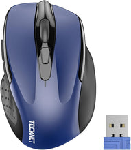 Load image into Gallery viewer, Wireless Mouse, 2.4G Ergonomic Optical Mouse/Blue