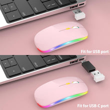 Load image into Gallery viewer, LED Wireless Mouse/Pink