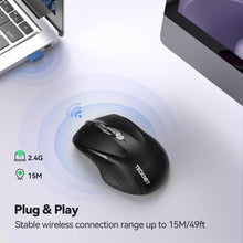Load image into Gallery viewer, Wireless Mouse, 2.4G Ergonomic Optical Mouse/Black