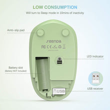 Load image into Gallery viewer, Wireless Mouse/ Light Blue&Olive Green