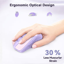 Load image into Gallery viewer, Wireless Mouse, 2.4G Ergonomic Optical Mouse/Gradient Lavender