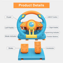 Load image into Gallery viewer, PC Racing Wheel/V3II 180 Degree Universal Usb Car Sim Race Steering Wheel/ Blue