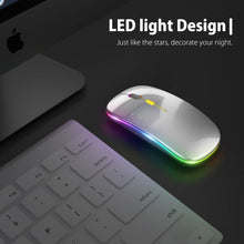 Load image into Gallery viewer, LED Wireless Mouse/Silver
