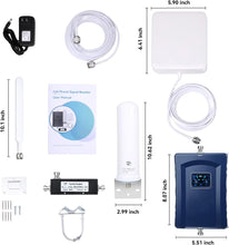 Load image into Gallery viewer, Cell Phone Signal Booster for Home, Home Cell Phone Booster with 2 Antennas
