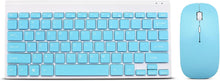 Load image into Gallery viewer, Blue/Wireless Keyboard and Mouse Combo/Compact Quiet Wireless Keyboard and Mouse Set 2.4G Ultra-Thin Sleek Design for Windows