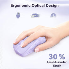 Load image into Gallery viewer, Wireless Mouse, 2.4G Ergonomic Optical Mouse/Lavender