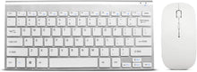Load image into Gallery viewer, Silver White/Wireless Keyboard and Mouse Combo/Compact Quiet Wireless Keyboard and Mouse Set 2.4G Ultra-Thin Sleek Design for Windows