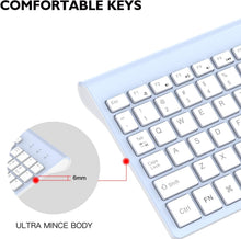 Load image into Gallery viewer, Baby Blue/Wireless Keyboard and Mouse Combo