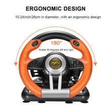Load image into Gallery viewer, Orange/Racing Wheel, V3II 180 Degree Universal Usb Car Sim Race Steering Wheel
