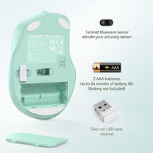 Load image into Gallery viewer, Wireless Mouse, 2.4G Ergonomic Optical Mouse/Green