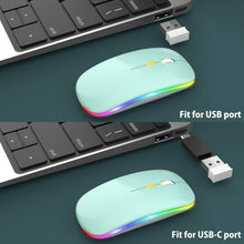 Load image into Gallery viewer, LED Wireless Mouse/Mint Green