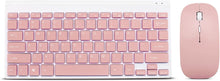 Load image into Gallery viewer, Pink/Wireless Keyboard and Mouse Combo/Compact Quiet Wireless Keyboard and Mouse Set 2.4G Ultra-Thin Sleek Design for Windows