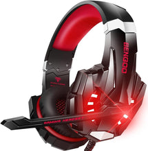 Load image into Gallery viewer, Red/Stereo Gaming Headset for PS4 PC Xbox One PS5 Controller, Noise Cancelling Over Ear Headphones with Mic
