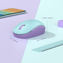 Load image into Gallery viewer, Wireless Mouse/ Mint Green&Purple