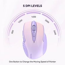 Load image into Gallery viewer, Wireless Mouse, 2.4G Ergonomic Optical Mouse/Gradient Lavender