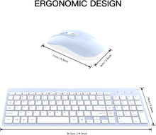 Load image into Gallery viewer, Baby Blue/Wireless Keyboard and Mouse Combo