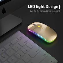 Load image into Gallery viewer, LED Wireless Mouse/Gold