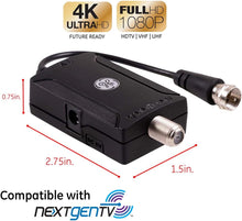 Load image into Gallery viewer, Indoor TV Antenna Amplifier/ Antenna Signal Booster/Black