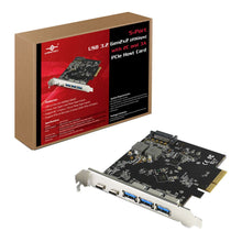 Load image into Gallery viewer, Vantec 5-Port USB 3.2 Gen2x2 (20Gbps) with 2C and 3A PCIe Host Card