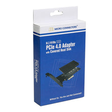 Load image into Gallery viewer, Micro Connectors M.2 NVMe SSD PCIe 4.0 Adapter with Covered Heat Sink