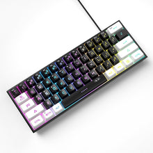 Load image into Gallery viewer, White Black/Mini 60% Gaming Keyboard/Upgrade RGB Backlit 61 Key Ultra-Compact Keyboard