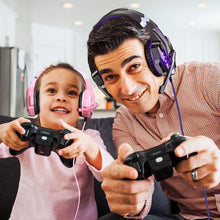 Load image into Gallery viewer, Purple/Stereo Gaming Headset for PS4 PC Xbox One PS5 Controller, Noise Cancelling Over Ear Headphones with Mic