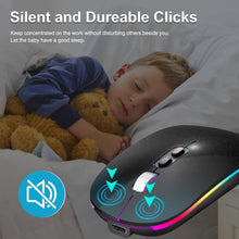 Load image into Gallery viewer, LED Wireless Mouse/Galaxy Black