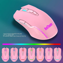 Load image into Gallery viewer, Wireless Gaming Keyboard and Mouse Combo/Pink