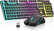 Load image into Gallery viewer, Wireless Gaming Keyboard and Mouse Combo/Black pudding